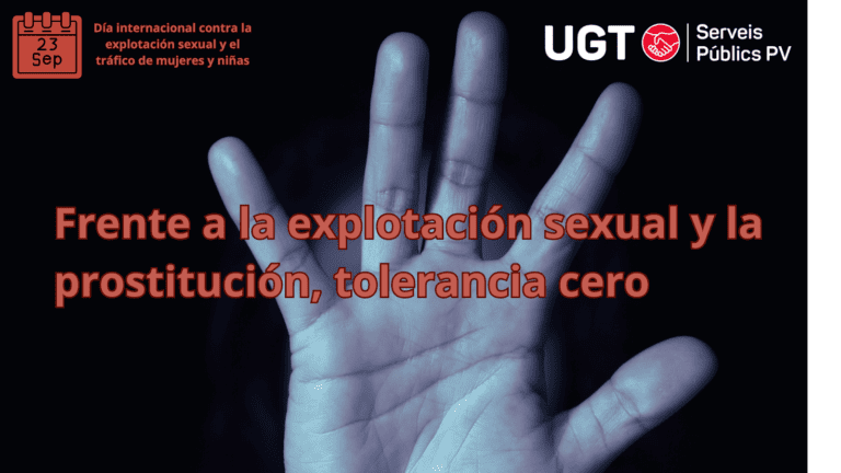Lee más sobre el artículo UGT Serveis Públics dice no a la explotación sexual
