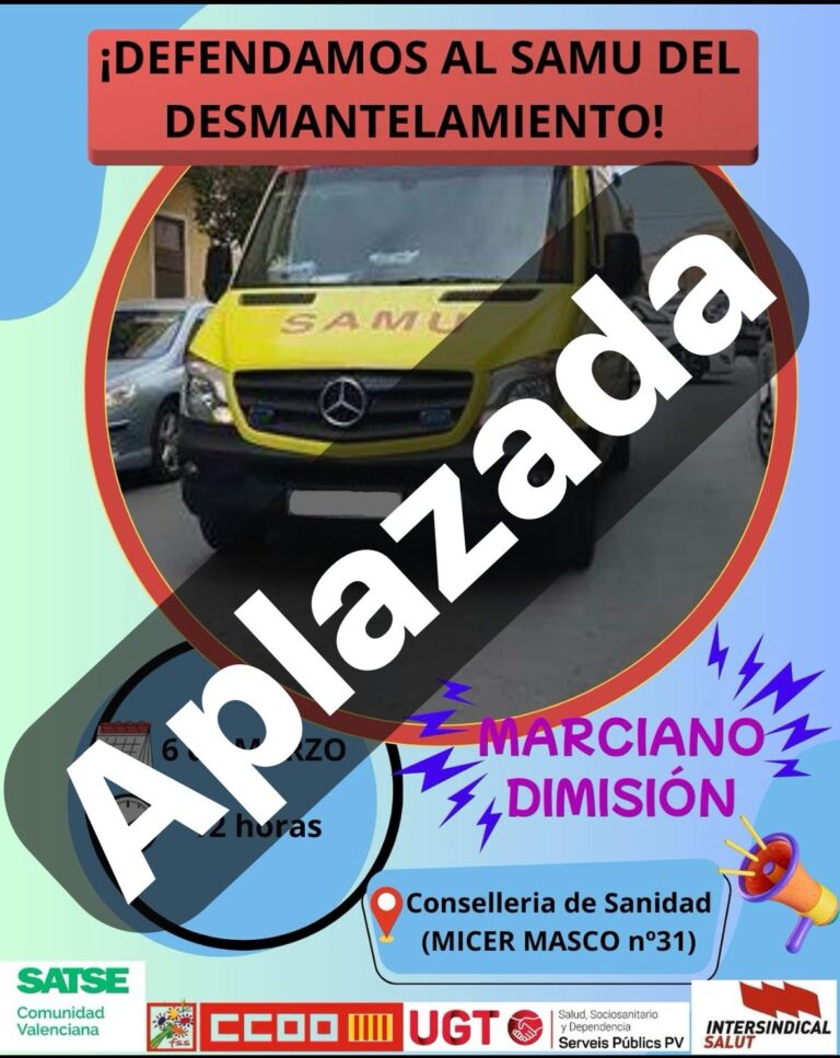 Lee más sobre el artículo Se aplaza la protesta en contra de la integración del SAMU en urgencias