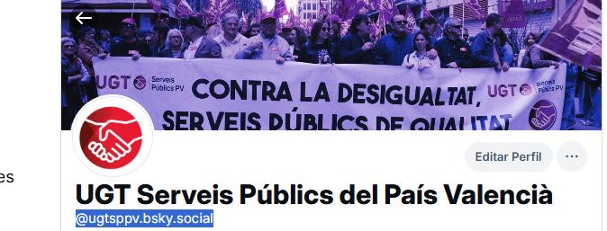 En este momento estás viendo UGT Serveis Públics PV ya está en Bluesky