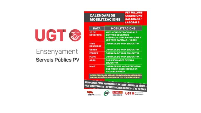 Lee más sobre el artículo La primera vaga educativa serà l’11 de desembre