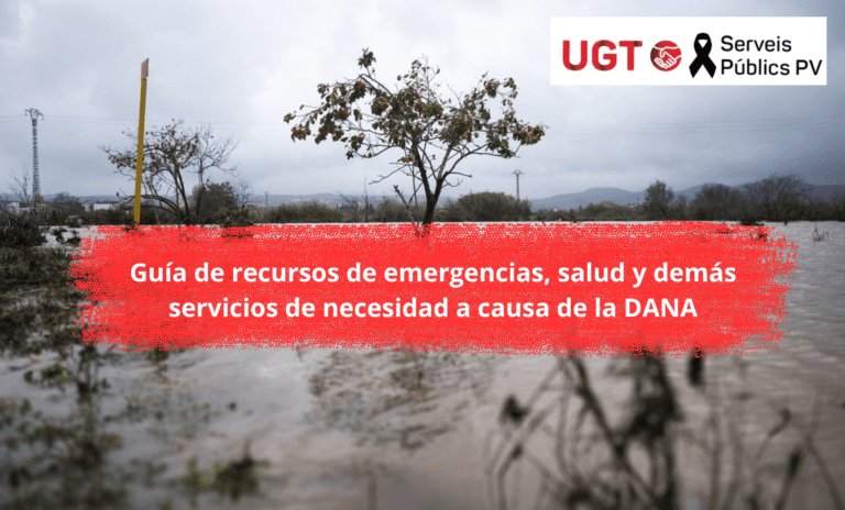 Lee más sobre el artículo Guía de recursos de emergencias, salud y demás servicios de necesidad a causa de la DANA