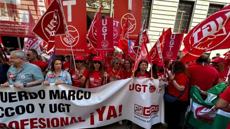 Lee más sobre el artículo UGT y CC OO retoman las movilizaciones para exigir la reclasificación del personal técnico medio y superior sanitario