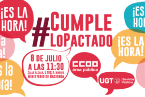 UGT y CCOO convocan movilizaciones ante los incumplimientos de la Administración con las personas trabajadoras en el empleo público