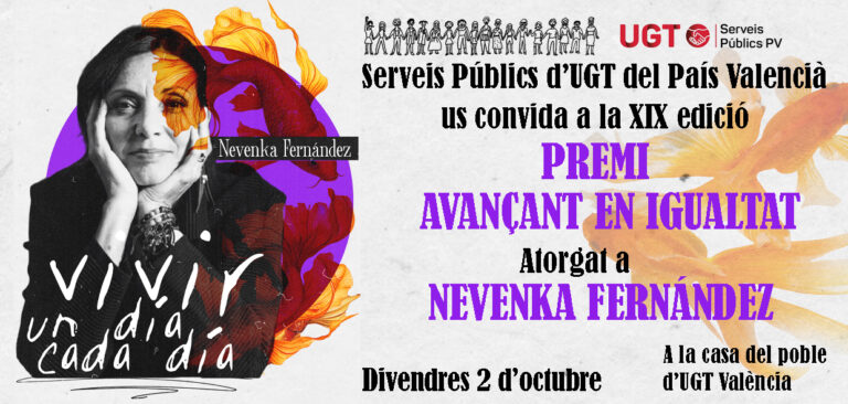 Lee más sobre el artículo UGT Serveis Públics concede a Nevenka Fernández el XIX Premi Avançant en Igualtat