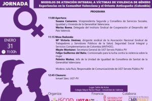 Jornada sobre violencia de género: experiencias en la Comunitat Valenciana y el Oriente Antioqueño (Colombia)