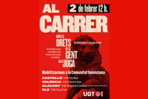 UGT y CCOO convocan movilizaciones este domingo 2 de febrero