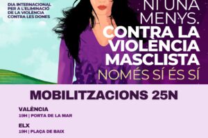 UGT Serveis Públics participa en la manifestación del 25N para exigir el fin de la violencia machista