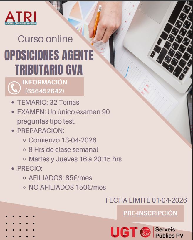 En este momento estás viendo Curso on line para las oposiciones de Agente Tributario de la Generalitat