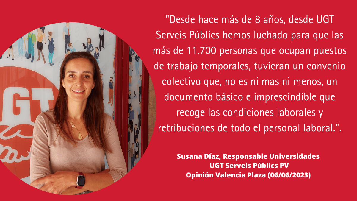 Opinión Susana Díaz. Responsable Universidades UGT SP