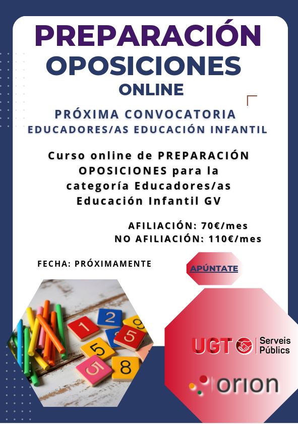 En este momento estás viendo Curso on line para oposiciones de educación infantil en la Generalitat