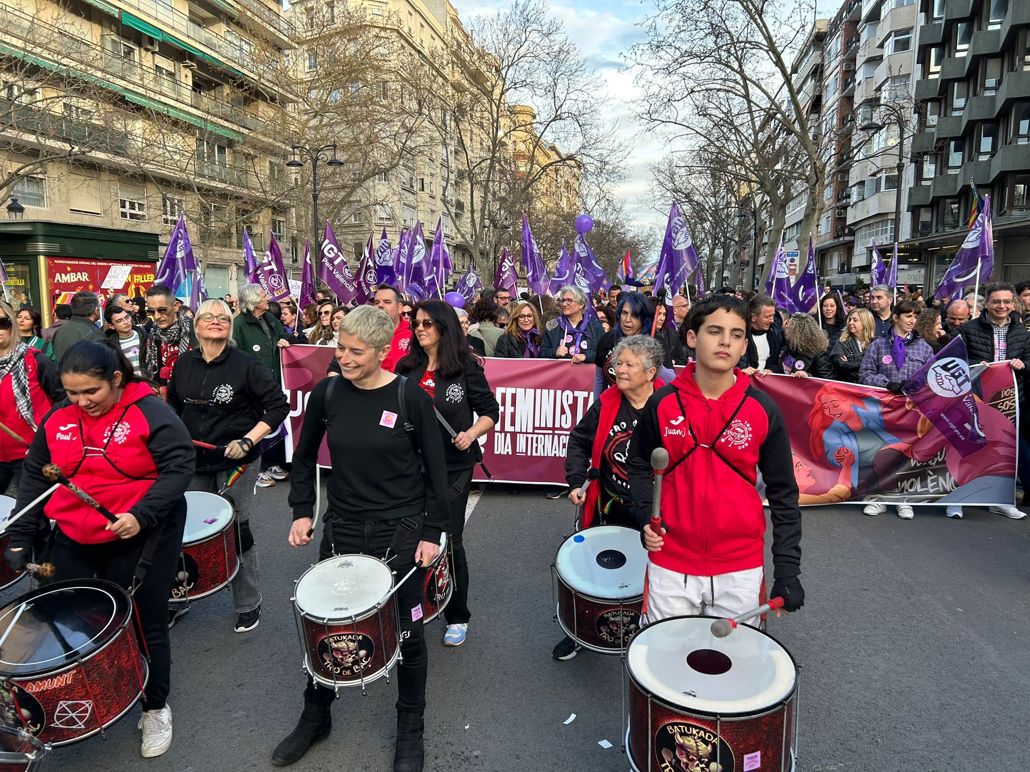 8M: UGT Serveis Públics PV sale a las calles en defensa del feminismo y la lucha por la igualdad