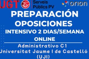 Curso de preparación de oposiciones para Administrativo C1  de la UJI